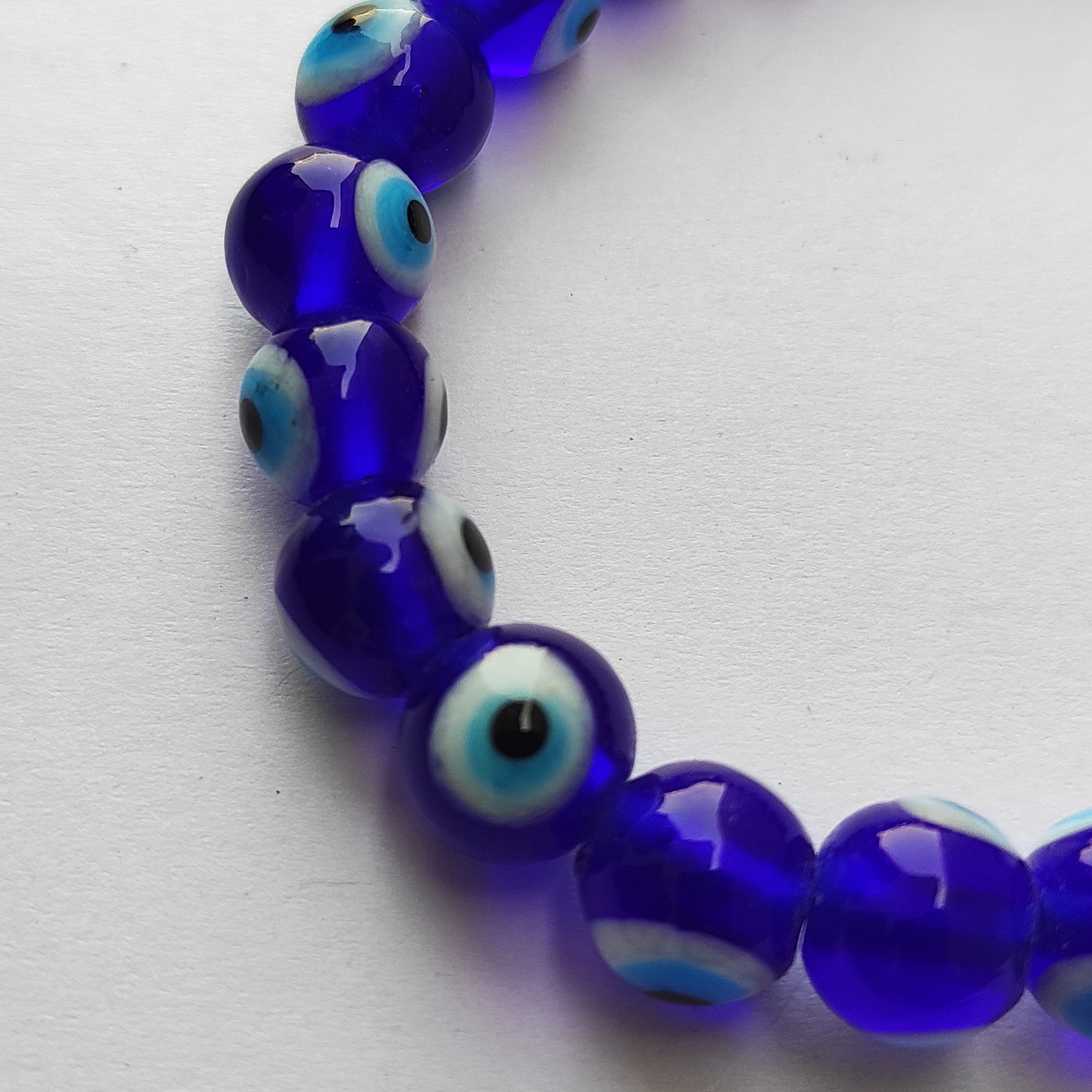 Evil Eye Bracelet 8mm Blue Dainty Jewelry Evil Eye Bracelet 8mm Blue Dainty Jewelry - Image 4