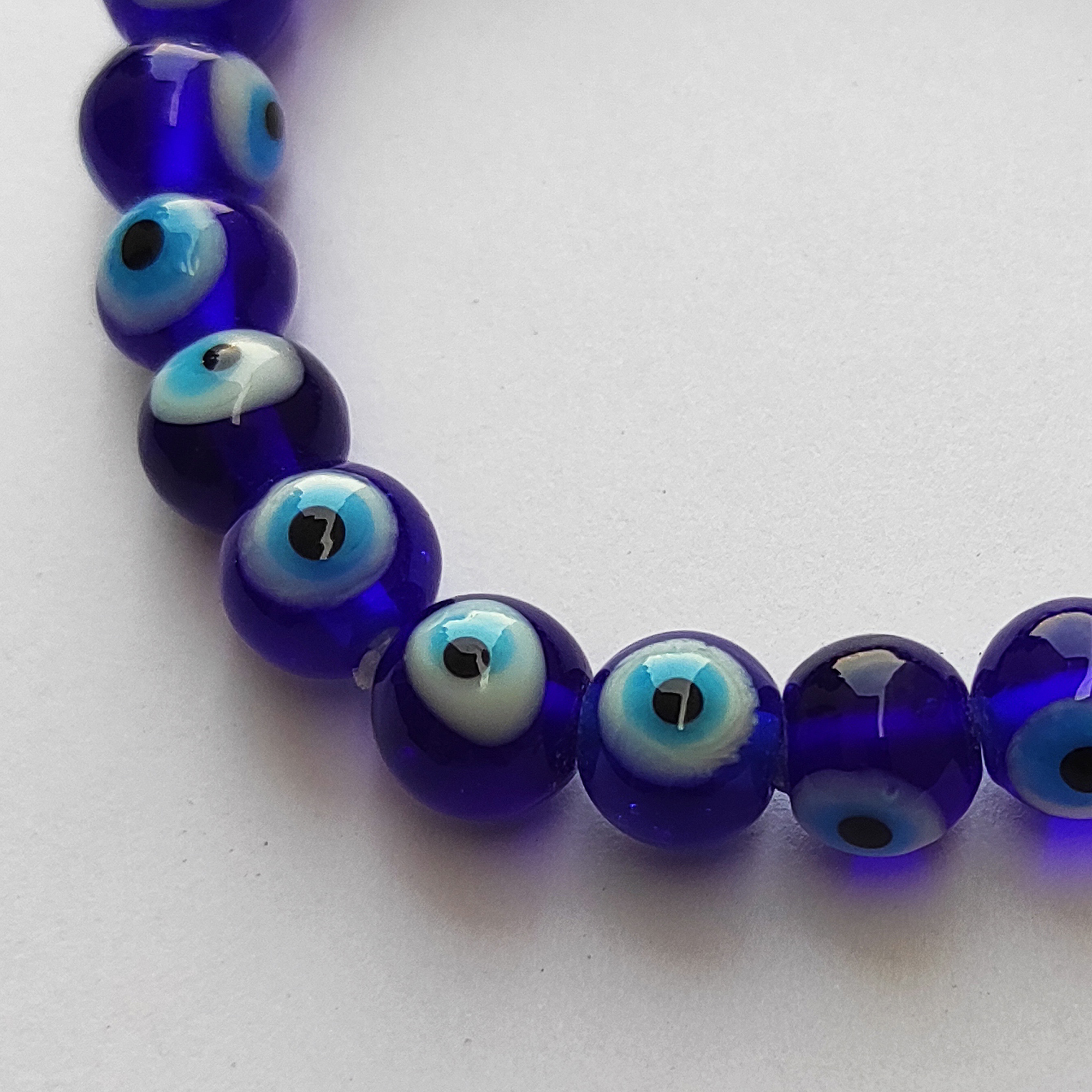 Evil Eye Bracelet 8mm Blue Dainty Jewelry Evil Eye Bracelet 8mm Blue Dainty Jewelry - Image 5